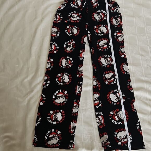 MAD Engine Women's Polyester Christmas PJ Bottom Small Black & Red - Picture 10 of 16